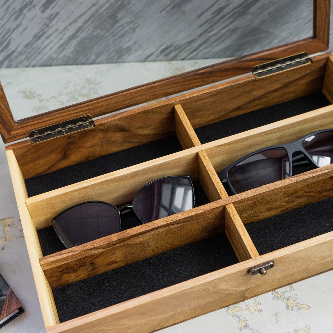 Wooden Sunglass Case Sunglass Box Eyeglass Box Glasses Etsy