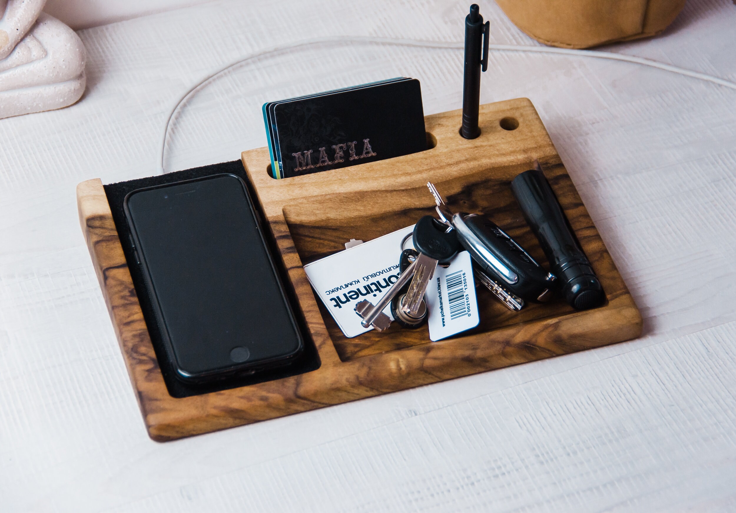 Phone Nightstand Wireless Charger Desk Organization Groomsmen Etsy UK
