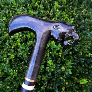 Cane Walking Stick Canes Sticks Reed Staff Wood Wooden Hand-Carved Carving Handmade Cane Accessories (Jaguar)