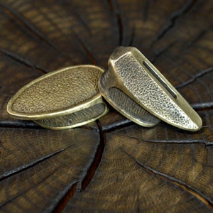 Set &quot;BEOWULF&quot; unique solid bronze finger guard bolster & pommel for custom knife making