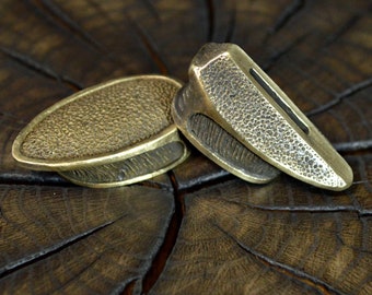 Set "BEOWULF" unique solid bronze finger guard bolster & pommel for custom knife making