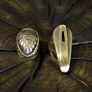 Set &quot;3&quot; unique solid bronze finger guard bolster & pommel for custom knife making