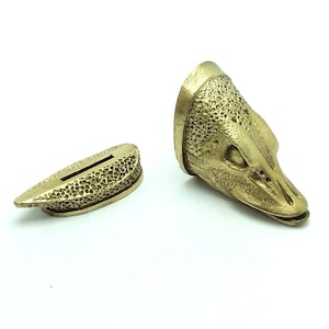 Set &quot; PIKE &quot; unique solid bronze finger guard bolster & pommel for custom knife making