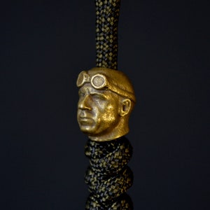 Paracord bead bronze bead knife lanyard bead charms keychain - Riddick