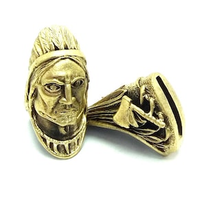 Set &quot; CHIEFTAIN &quot; unique solid bronze finger guard bolster & pommel for custom knife making