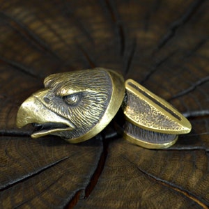 Set &quot;EAGLE&quot; unique solid bronze finger guard bolster & pommel for custom knife making