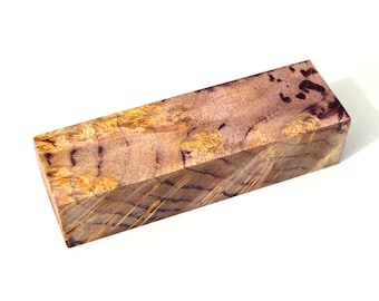 Stabilized Maple BURL Wood Wooden Block Turning Blank Scales Handle Blade Knives Knife "Cactus Juice Stabilizing" x131