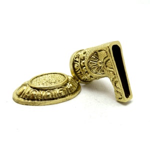Set &quot; Pchak Pichoq &quot; unique solid bronze finger guard bolster & pommel for custom knife making