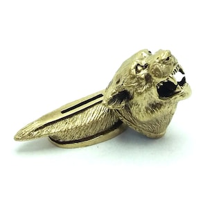 Set &quot; PANTHER &quot; unique solid bronze finger guard bolster & pommel for custom knife making