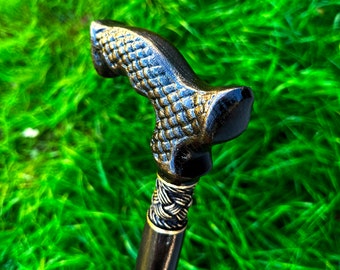 Bastón para caminar Bastones de madera Bastón para caminar Bastones de madera de ROBLE Bastón de madera Hecho a mano Bastón tallado en madera Exclusivo color Wenge