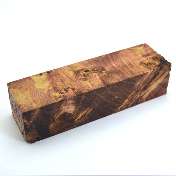 Stabilized BURL Poplar Tree Wood Wooden Block Turning Blank Etsy