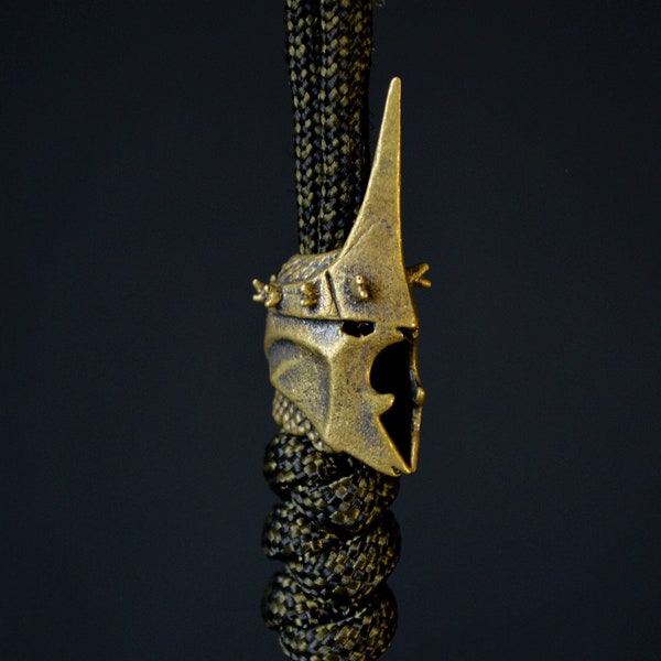 Paracord-Perle, Bronze-Perle, Messer, Schlüsselband, Perlenanhänger, Schlüsselanhänger – Nazgul-Helm