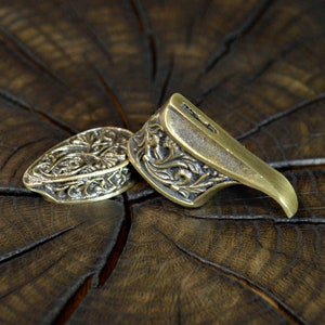 Set &quot;4&quot; unique solid bronze finger guard bolster & pommel for custom knife making
