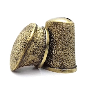 Set &quot; DIRK &quot; unique solid bronze finger guard bolster & pommel for custom knife making