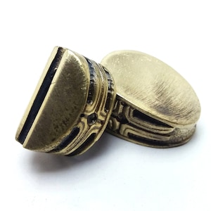 Set &quot; TEUTON &quot; unique solid bronze finger guard bolster & pommel for custom knife making