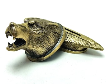 Set " WOLF " unique solid bronze finger guard bolster & pommel for custom knife making