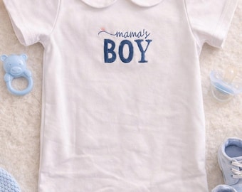 Personalized Mamas Boy Shirt or Romper