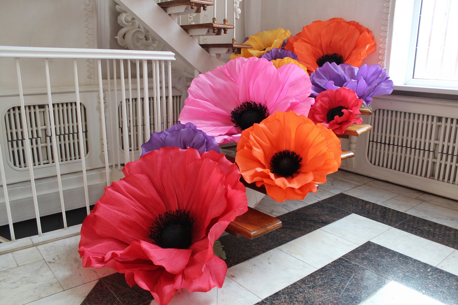 Giant paper poppy large poppy poppy flowers large flowers Etsy