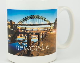 Newcastle Gateshead Quayside and Tyne Bridge Photo Mug