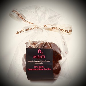 70% Dark Chocolate Rose Trüffel (12er Set)