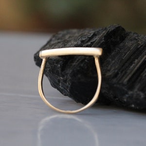 14k Gold Filled Bar Ring Minimalist RingStacking RingGeometric RingDelicate Gold Ring Fine Ring. image 2