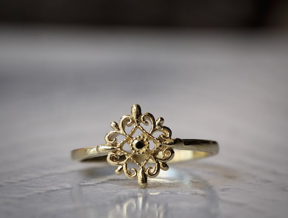 Men's Vintage Two Tone 14k Gold Wedding Ring, Twenty Point Brilliant - Ruby  Lane