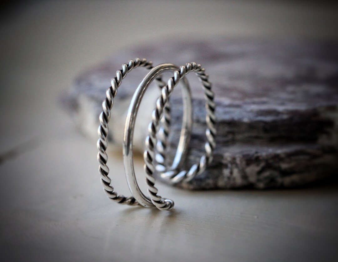 ★TOU★ NP026 Triple Twist Band Open Ring Triple Twist Ring | Jewelry by Catherina