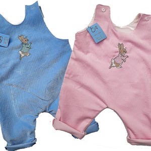 Peter Rabbit. Natural baby clothes, romper, hat, headband. 100% Cotton Manchester cord. Baby outfit. Perfect gift with a plushy and gift box