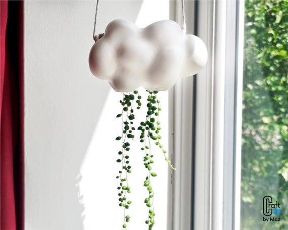 Hanging Planter Mother/'s Day Gift AFTER CHRISTMAS DELIVERY**Cloud Hanging Planter 3D Printed Plastic Creative