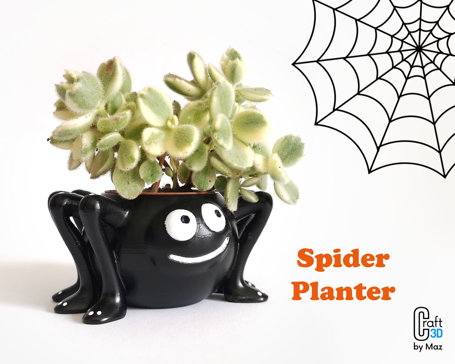 Cute Spider Planter Small Hanging Planter Funny Halloween Etsy