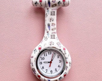 Rare Disney Minnie Mouse Nurses Fob Watch MU2904 by SII Marketing