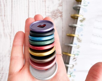 Discbound Planner Discs - Nine 32mm Heart Binding Discs (9 Colours Available)
