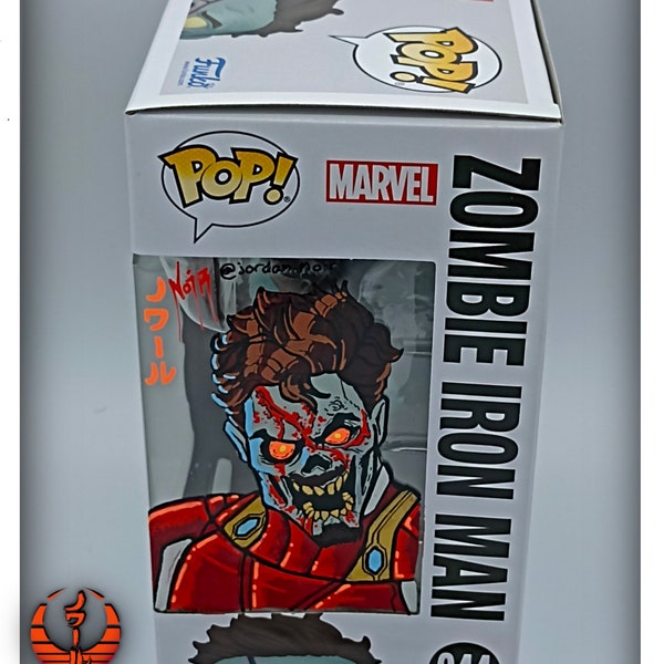 Zombie Iron Man - Funko Pop with Custom Blacklight Box Art