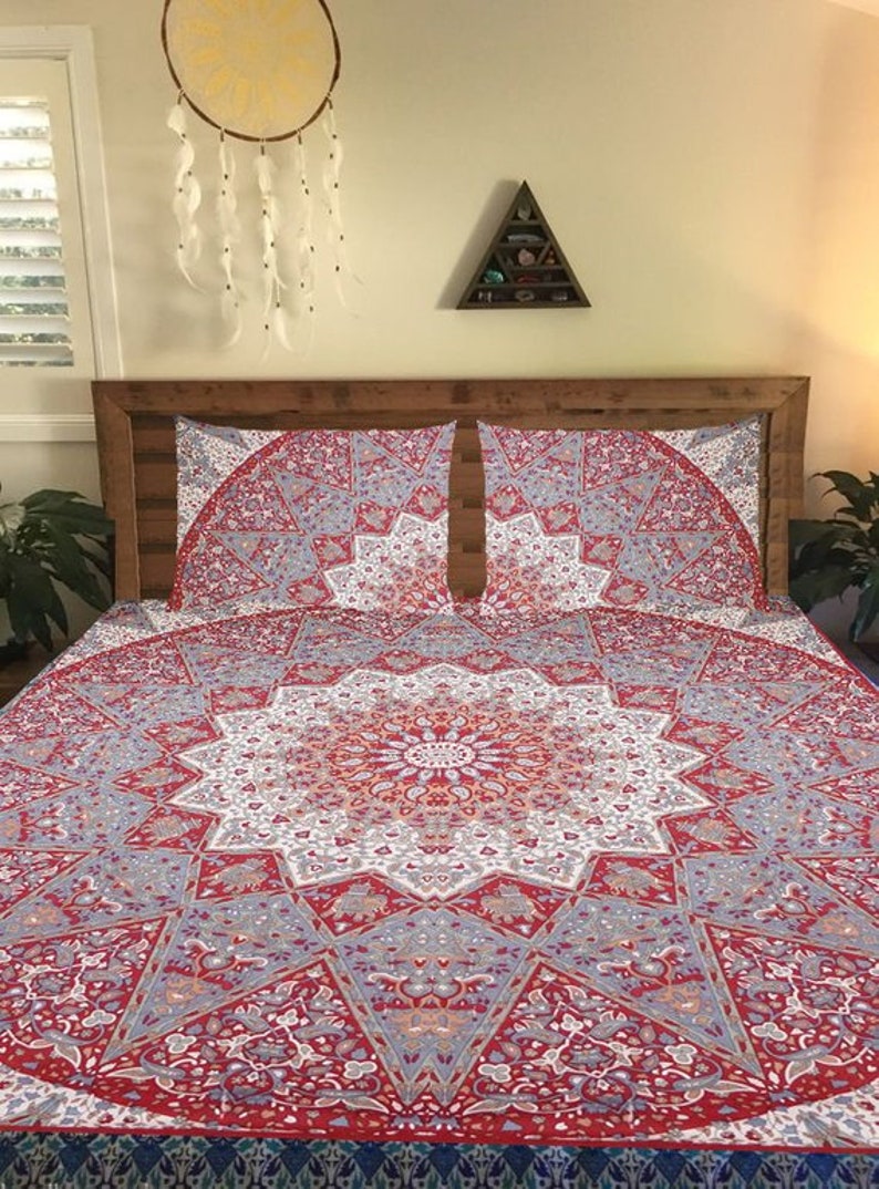 Indian Mandala Duvet Cover Queen Size Hippie Bohemian Quilt Etsy