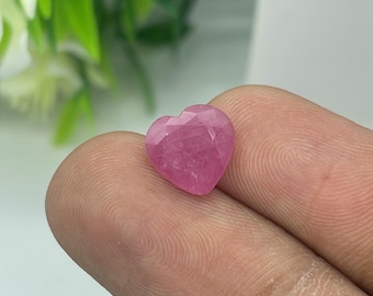 Natural No Heat Muzambiq Ruby: 3.4 Carat Heart shape loose Gemstone