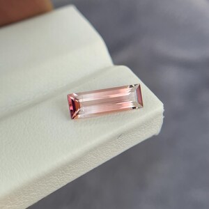 Pink Tourmaline Baguette Cut Gemstone: 1.58 Carat Loose Stone
