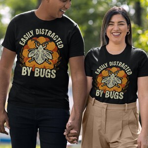 Easily Distracted by Bugs Retro Vintage Entomology Tee | Insect Lover Nature Shirt image 7