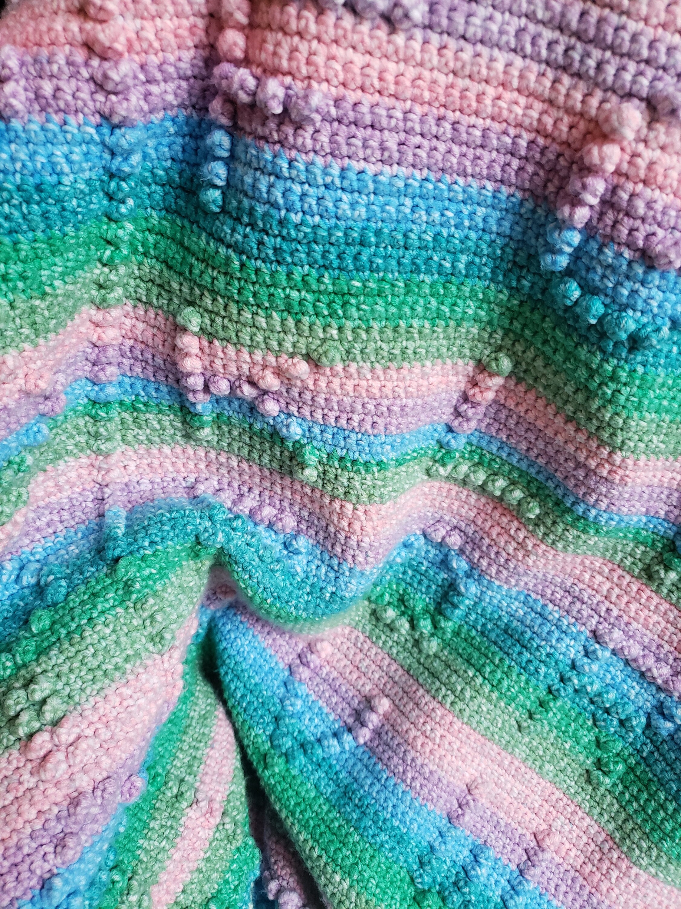 PATTERN ABC Baby Bobble Blanket Crochet Baby Blanket Crib Etsy