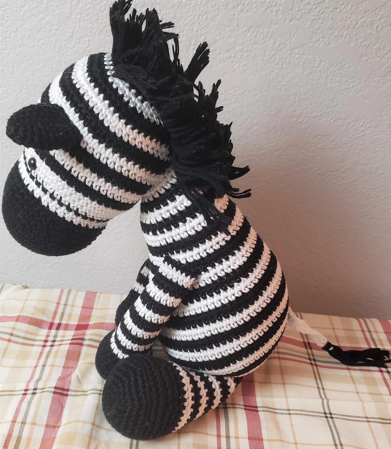 Crochet Zebra Plushie Large Stuffed Zebra Toy Crochet Zebra Etsy