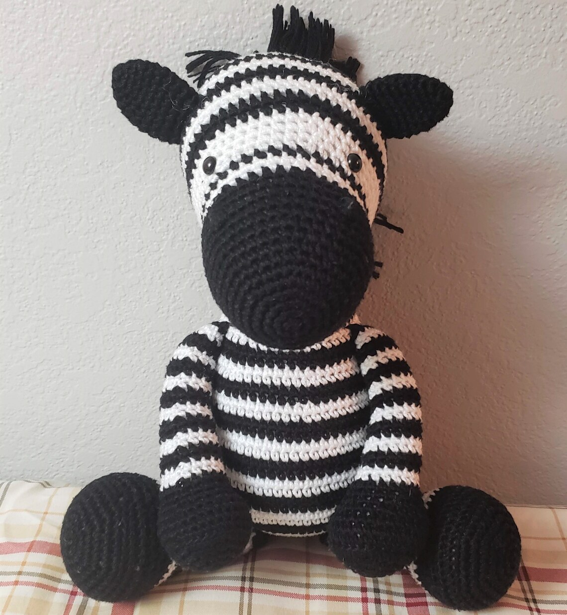 Crochet Zebra Plushie Large Stuffed Zebra Toy Crochet Zebra Etsy