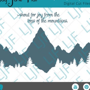 Gritad de alegría desde las cimas de los montes SVG - Isaías 42-11 SVG - Versículo bíblico Inspiración SVG - Descarga digital - Joy Svg
