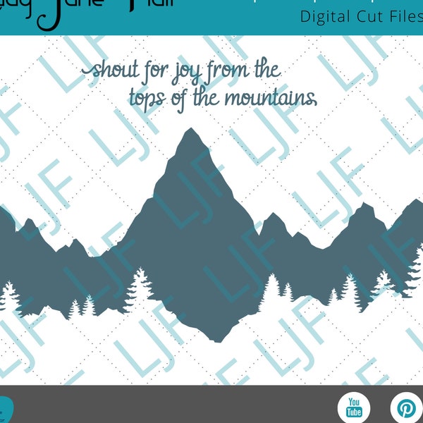 Shout for joy from the tops of the mountains SVG - Isaiah 42-11 SVG - Bible Verse Inspiration SVG - Digital Download - Joy Svg