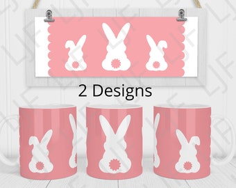 Mall för påskharemugg – Infusible Ink Design (SVG och PNG)