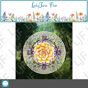 4 Floral Wind Spinner PNG Sublimation Design Bundle, Dahlia, Daisy, Mixed Flowers i Yellow Rose, Digital Download, Bonus