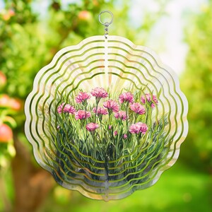 Watercolor Carnation Wind Spinner Design, January Birth Flower (Digital Download)