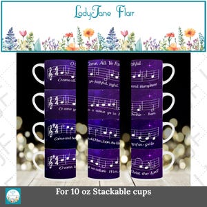 O Come All Ye Faithful Mug Sublimation Design - 10 oz Stackable Mug (PNG)