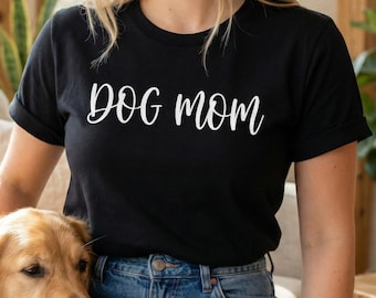 Dog Mom T-Shirt | Dog Lover Tee | Cute Puppy Mama Shirt | Gift for Dog Mom | Fur Mama Tshirt | Soft Cotton Women’s Dog Graphic Tee