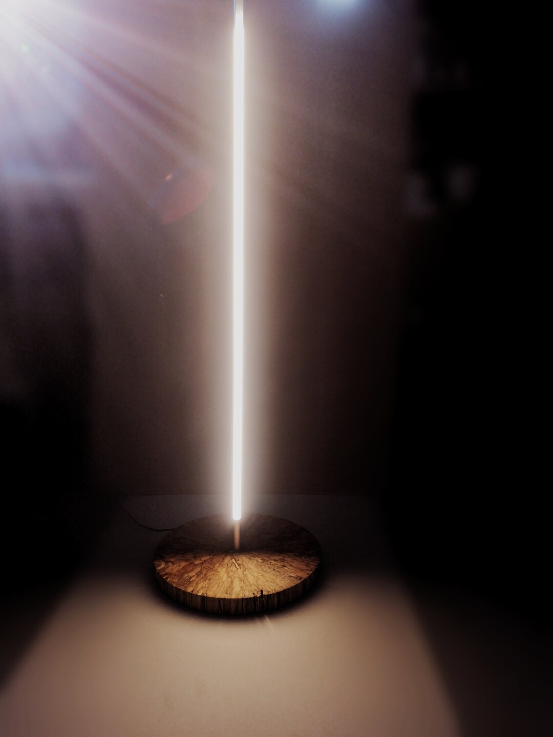 Led Floor Lamp, Torchiere, LED and Wood, Wood Lamp, Floor Light, Night