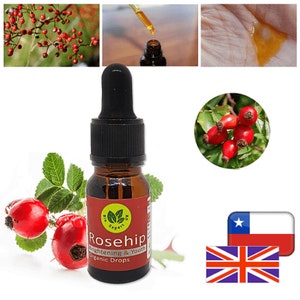 100% Pure Certified Rosehip Oil Organic Oil facial serum Moisturize Cold Pressed