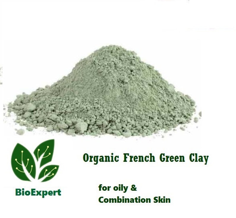 Natural 100 訳あり商品 Organic Green Clay Powder Mask Skin Oily Acne Face